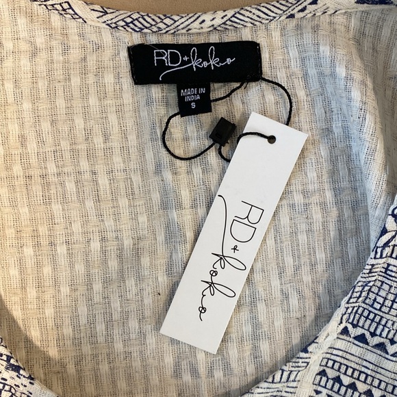 NWT RD & Koko Anthropologie peplum top, sz S - Picture 9 of 11